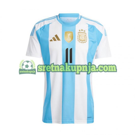 Muškarci Domaći Home Dresova Argentina Di Maria 11 Copa America 2024 Kratkih Rukava