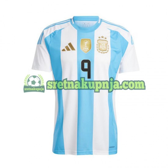 Muškarci Domaći Home Dresova Argentina Julian Alvarez 9 Copa America 2024 Kratkih Rukava
