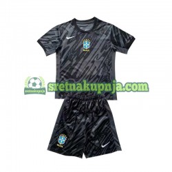 Dječja Gostujući Away Golmanski Dresova Brazil Copa America 2024 Crno Kratkih Rukava
