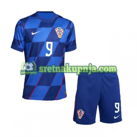 Dječja Gostujući Away Dresova Hrvatska Andrej Kramaric 9 Euro 2024 Kratkih Rukava