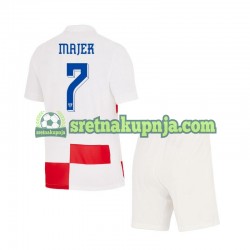 Dječja Domaći Home Dresova Hrvatska Lovro Majer 7 Euro 2024 Kratkih Rukava