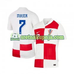 Muškarci Domaći Home Dresova Hrvatska Lovro Majer 7 Euro 2024 Kratkih Rukava