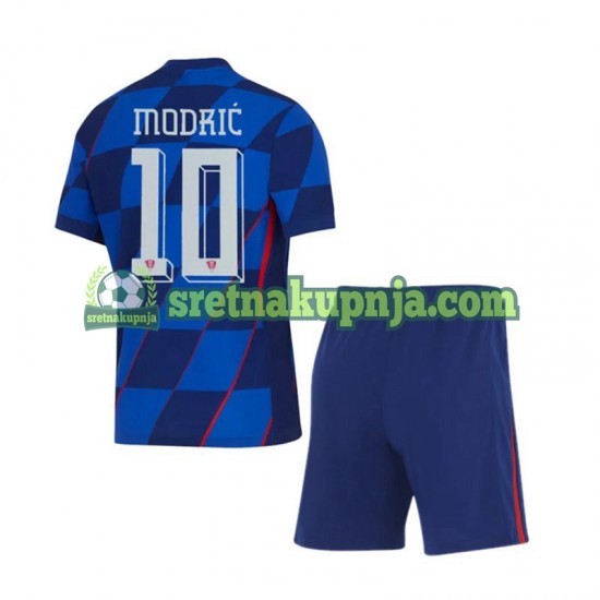 Dječja Gostujući Away Dresova Hrvatska Luca Modric 10 Euro 2024 Kratkih Rukava