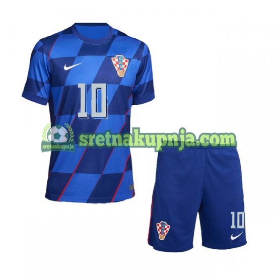 Dječja Gostujući Away Dresova Hrvatska Luca Modric 10 Euro 2024 Kratkih Rukava