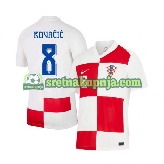 Muškarci Domaći Home Dresova Hrvatska Mateo Kovacic 8 Euro 2024 Kratkih Rukava