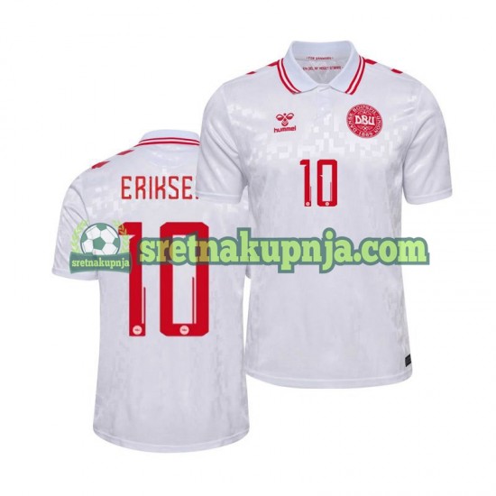 Muškarci Gostujući Away Dresova Danska Eriksen 10 Euro 2024 Kratkih Rukava