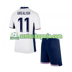Dječja Domaći Home Dresova Engleska Jack Grealish Euro 2024 Kratkih Rukava
