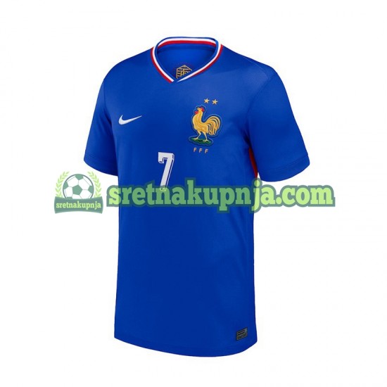 Muškarci Domaći Home Dresova Francuska Antoine Griezmann 7 Euro 2024 Plava Kratkih Rukava