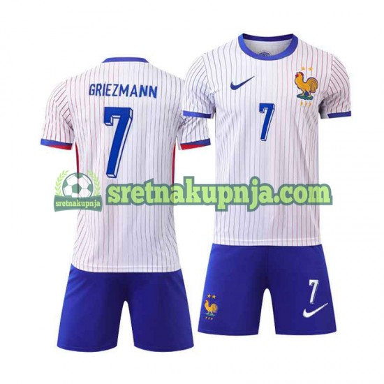 Dječja Gostujući Away Dresova Francuska Antoine Griezmann 7 Euro 2024 Kratkih Rukava