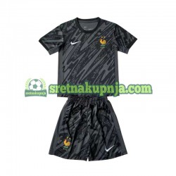 Dječja Gostujući Away Golmanski Dresova Francuska Euro 2024 Crno Kratkih Rukava