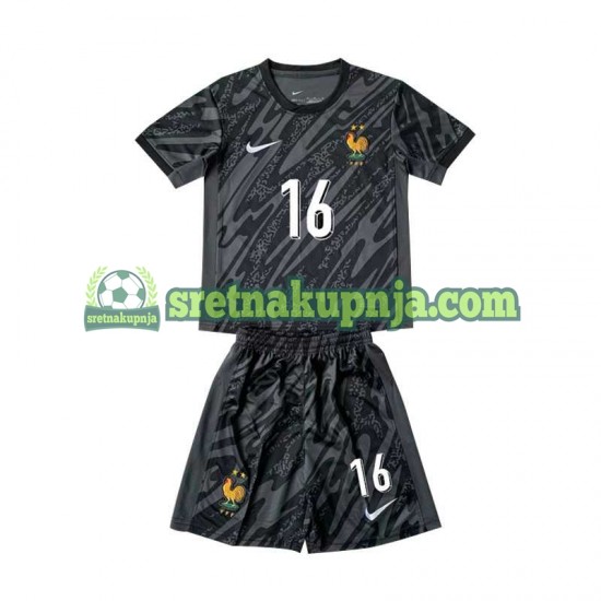 Dječja Gostujući Away Golmanski Dresova Francuska Mike Maignan 16 Euro 2024 Crno Kratkih Rukava