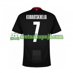 Muškarci Gostujući Away Dresova Georgia Kvaratskhelia 7 Euro 2024 Crno Kratkih Rukava