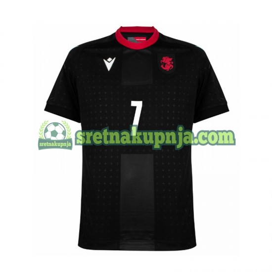 Muškarci Gostujući Away Dresova Georgia Kvaratskhelia 7 Euro 2024 Crno Kratkih Rukava