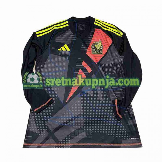 Muškarci Domaći Home Golmanski Dresova Meksiko Copa America 2024 Crno Dugim Rukavima