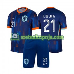 Dječja Gostujući Away Dresova Nizozemska Frenkie de Jong 21 Euro 2024 Kratkih Rukava