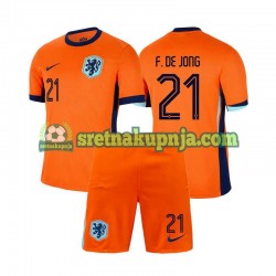 Dječja Domaći Home Dresova Nizozemska Frenkie de Jong 21 Euro 2024 Kratkih Rukava