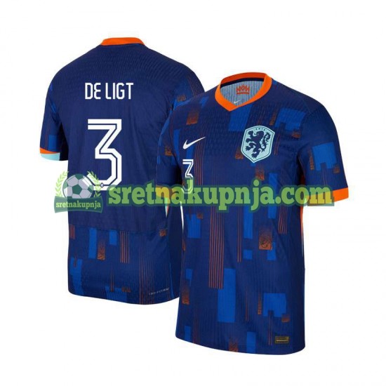 Muškarci Gostujući Away Dresova Nizozemska Matthijs de Ligt 3 Euro 2024 Kratkih Rukava