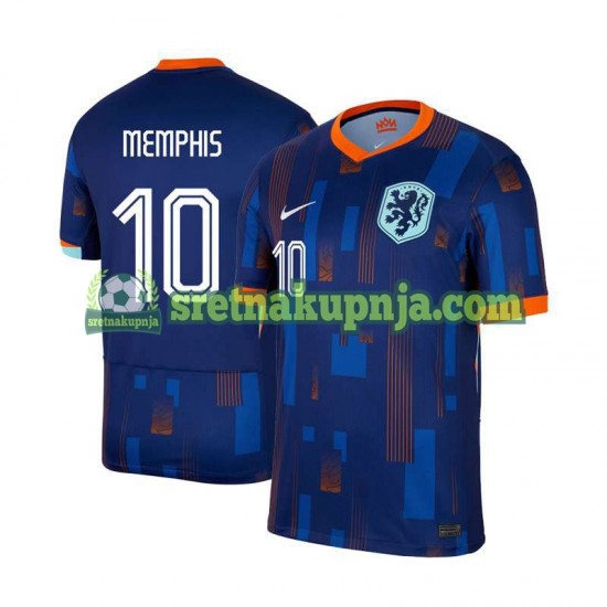 Muškarci Gostujući Away Dresova Nizozemska Memphis Depay 10 Euro 2024 Kratkih Rukava