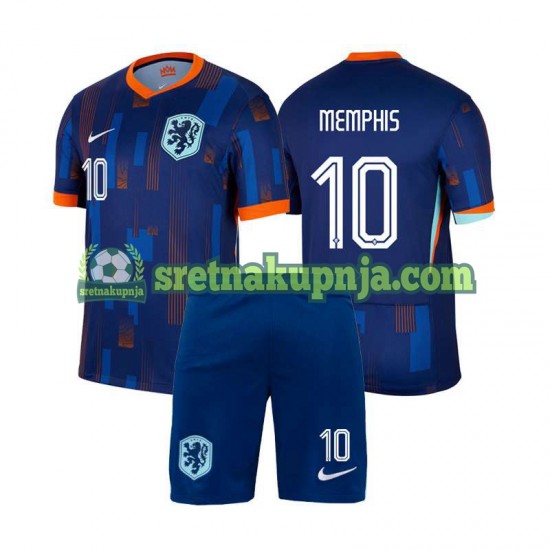 Dječja Gostujući Away Dresova Nizozemska Memphis Depay 10 Euro 2024 Kratkih Rukava