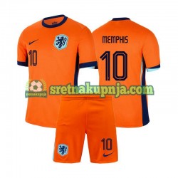Dječja Domaći Home Dresova Nizozemska Memphis Depay 10 Euro 2024 Kratkih Rukava
