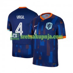 Muškarci Gostujući Away Dresova Nizozemska Virgil van Dijk 4 Euro 2024 Kratkih Rukava