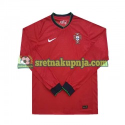 Muškarci Domaći Home Dresova Portugal Euro 2024 Crvena Dugim Rukavima Muškarci Domaći Home Dresova Portugal Euro 2024 Crvena Dugim Rukavima