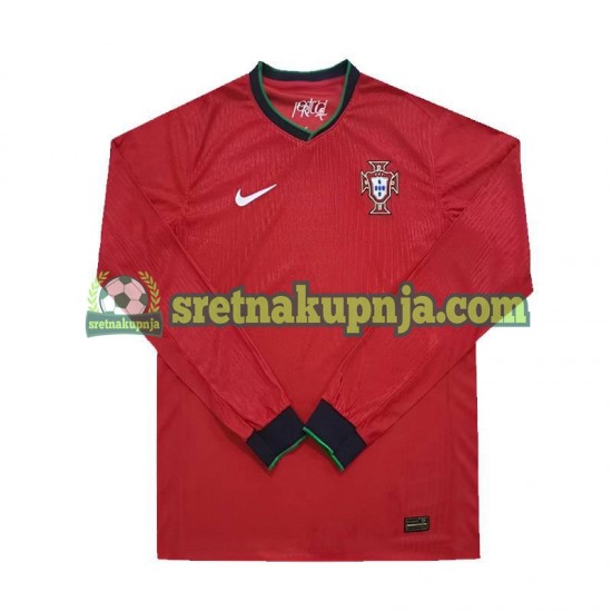 Muškarci Domaći Home Dresova Portugal Euro 2024 Crvena Dugim Rukavima