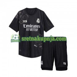 Dječja Četvrti Golmanski Dresova Real Madrid Y3 2023-2024 Crno Kratkih Rukava