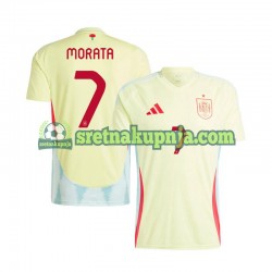Muškarci Gostujući Away Dresova Španjolska Alvaro Morata 7 Euro 2024 Kratkih Rukava Muškarci Gostujući Away Dresova Španjolska Alvaro Morata 7 Euro 2024 Kratkih Rukava