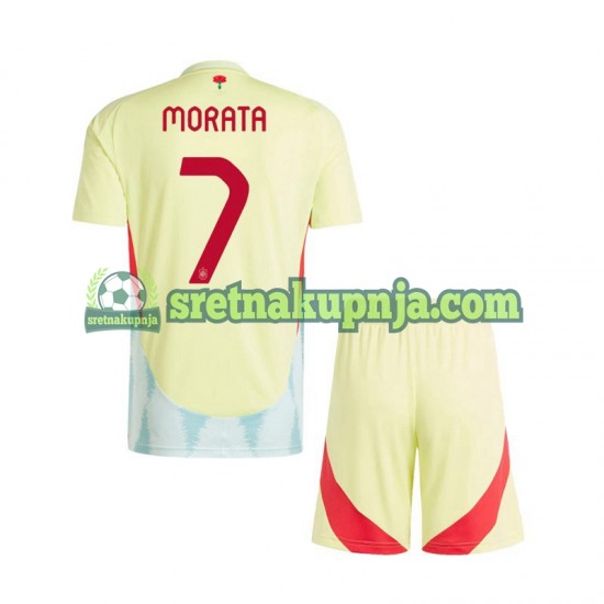 Dječja Gostujući Away Dresova Španjolska Alvaro Morata 7 Euro 2024 Kratkih Rukava