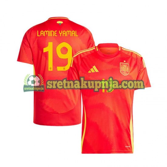 Muškarci Domaći Home Dresova Španjolska Lamine Yamal 19 Euro 2024 Kratkih Rukava