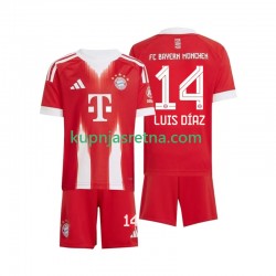 Dječja Domaći Home Dresova FC Bayern München Luis Diaz 14 2025-2026 Kratkih Rukava
