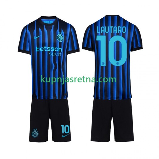 Dječja Domaći Home Dresova Inter Milan Lautaro Martinez 10 2025-2026 Kratkih Rukava