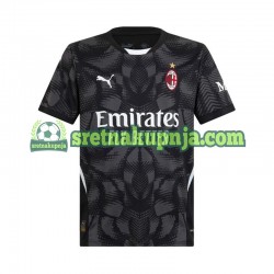 Muškarci Domaći Home Golmanski Dresova AC Milan 2024-2025 Crno Kratkih Rukava