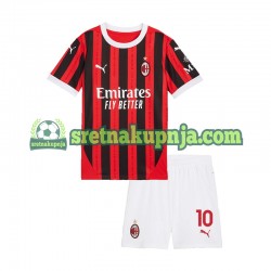Dječja Domaći Home Dresova AC Milan Rafael Leao 10 2024-2025 Kratkih Rukava