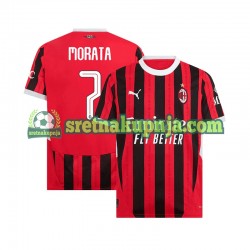 Muškarci Domaći Home Dresova AC Milan UCL Font MORATA 7 2024-2025 Kratkih Rukava
