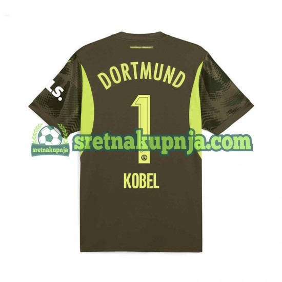 Muškarci Gostujući Away Golmanski Dresova Borussia Dortmund Gregor Kobel 1 2024-2025 Kratkih Rukava