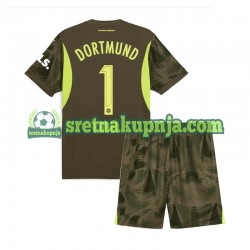 Dječja Gostujući Away Golmanski Dresova Borussia Dortmund Gregor Kobel 1 2024-2025 Kratkih Rukava
