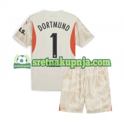 Dječja Domaći Home Golmanski Dresova Borussia Dortmund Gregor Kobel 1 2024-2025 Kratkih Rukava