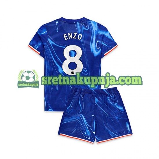 Dječja Domaći Home Dresova Chelsea Enzo 8 2024-2025 Kratkih Rukava