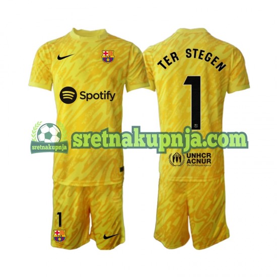 Dječja Gostujući Away Golmanski Dresova FC Barcelona Ter Stegen 1 2024-2025 Kratkih Rukava