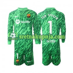 Dječja Domaći Home Golmanski Dresova FC Barcelona Ter Stegen 1 2024-2025 zelena Dugim Rukavima