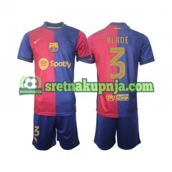 Dječja Domaći Home Dresova FC Barcelona UCL Font Blade 3 2024-2025 Kratkih Rukava