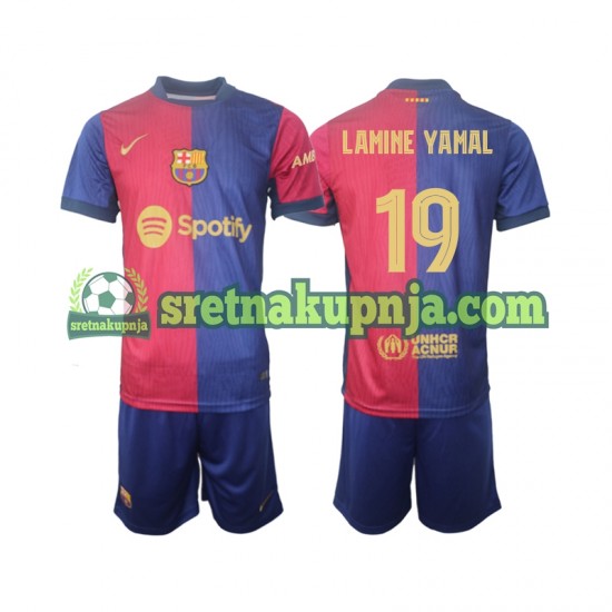 Dječja Domaći Home Dresova FC Barcelona UCL Font Lamine Yamal 19 2024-2025 Kratkih Rukava