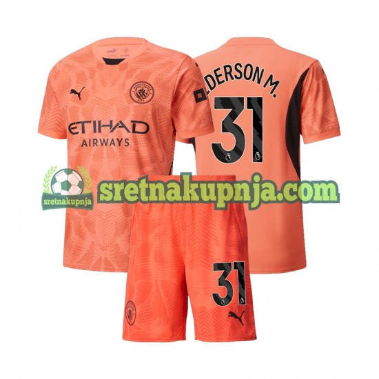 Dječja Gostujući Away Golmanski Dresova Manchester City Ederson Moraes 31 2024-2025 Kratkih Rukava