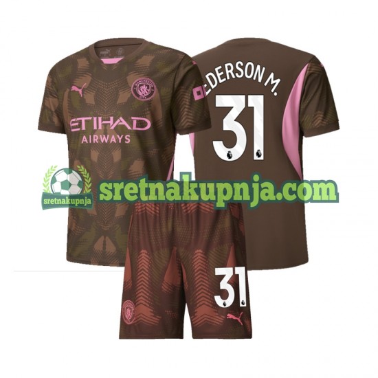Dječja Domaći Home Golmanski Dresova Manchester City Ederson Moraes 31 2024-2025 Kratkih Rukava
