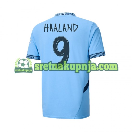 Muškarci Domaći Home Dresova Manchester City UCL Font Haaland 9 2024-2025 Kratkih Rukava