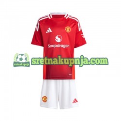 Dječja Domaći Home Dresova Manchester United 2024-2025 Crvena Kratkih Rukava