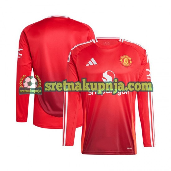 Muškarci Domaći Home Dresova Manchester United 2024-2025 Crvena Dugim Rukavima