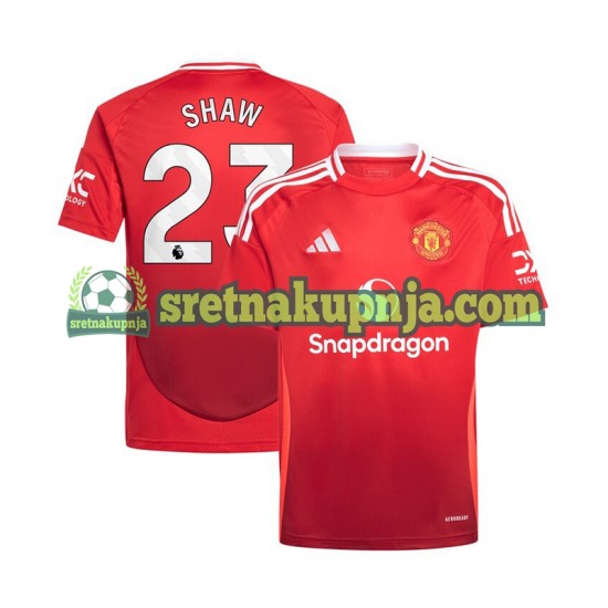 Muškarci Domaći Home Dresova Manchester United Luke Shaw 23 2024-2025 Crvena Kratkih Rukava
